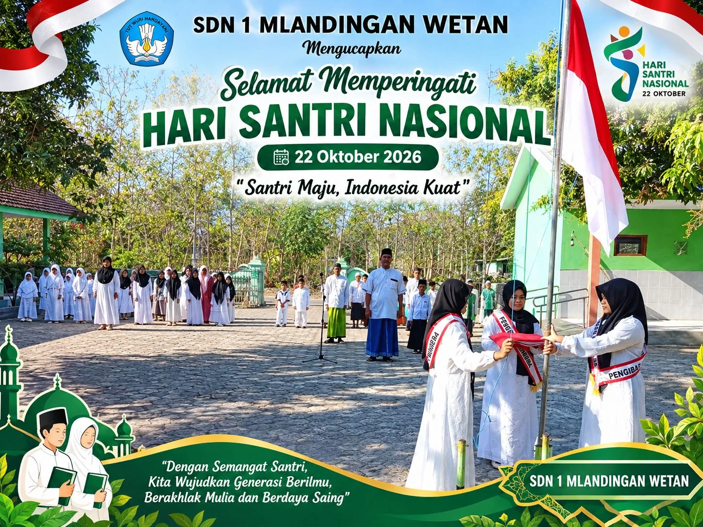 HARI SANTRI NASIONAL DI SDN 1 MLANDINGAN WETAN